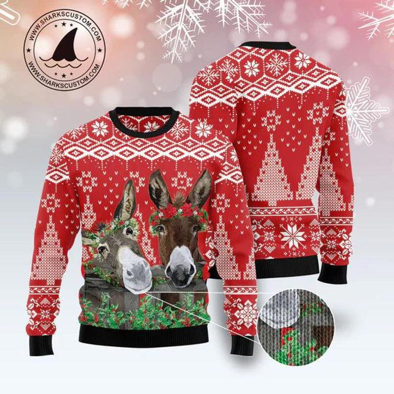 Donkey Buddies Christmas unisex womens & mens, couples matching, friends, funny family ugly christmas holiday sweater gifts