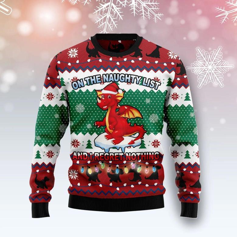 Dragon Christmas List Ugly Christmas Sweater