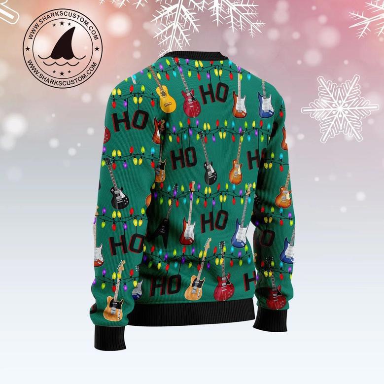 Electric Guitar Hohoho Ugly Christmas Sweater