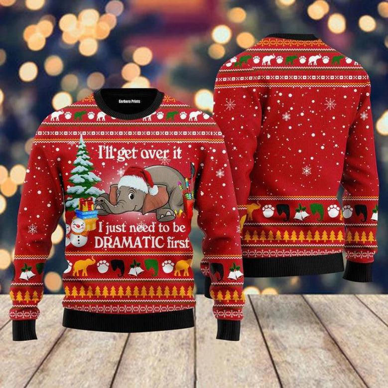 Elephant I ‘ll Get Over It Ugly Christmas Sweater For Men & Women