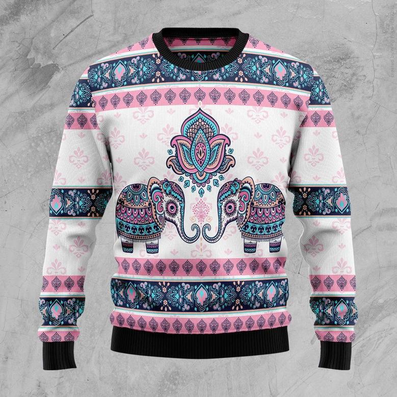 Elephant Mandala Ugly Christmas Sweater