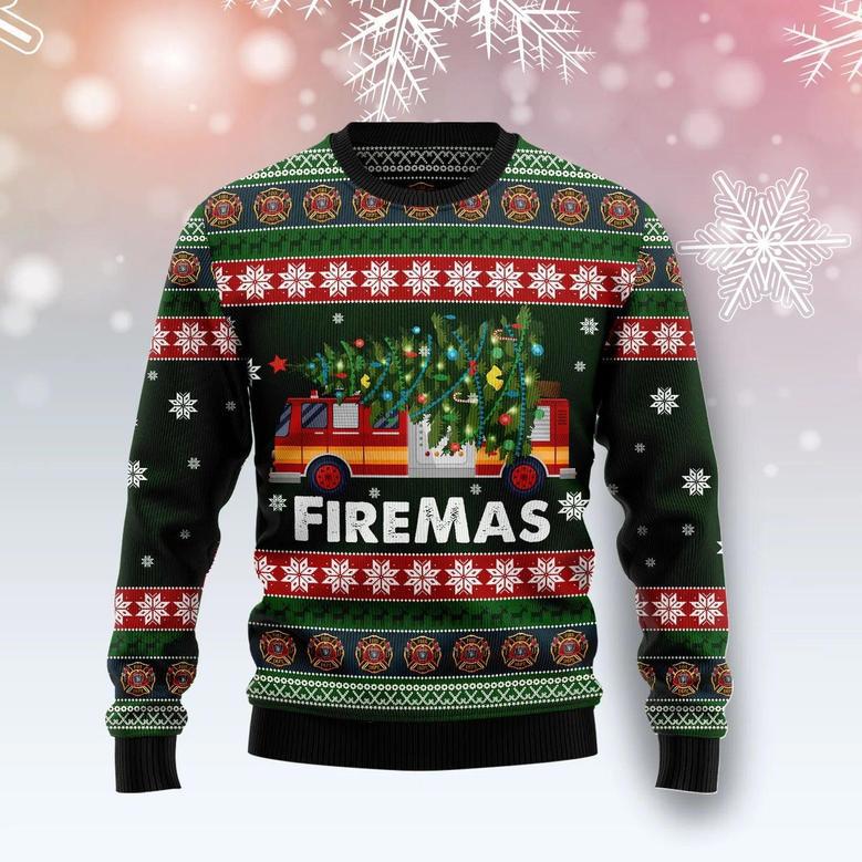 Firefighter Firemas Ugly Christmas Sweater