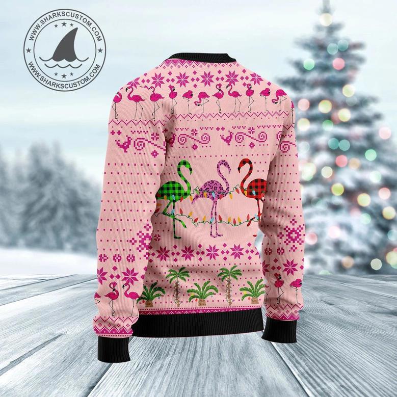 Flamingo Merry Flocking Christmas unisex womens & mens, couples matching, friends, funny family ugly christmas holiday sweater gifts