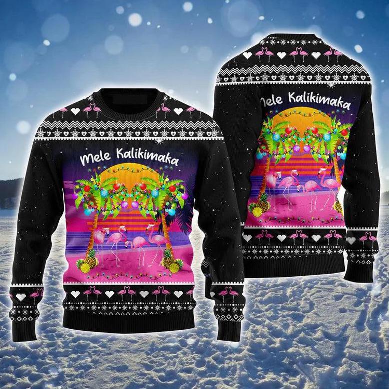 Flamingo Ugly Sweater, Funny Falalamingo Christmas Ugly Sweater For Men & Women, Perfect Gift For Christmas, Friends,