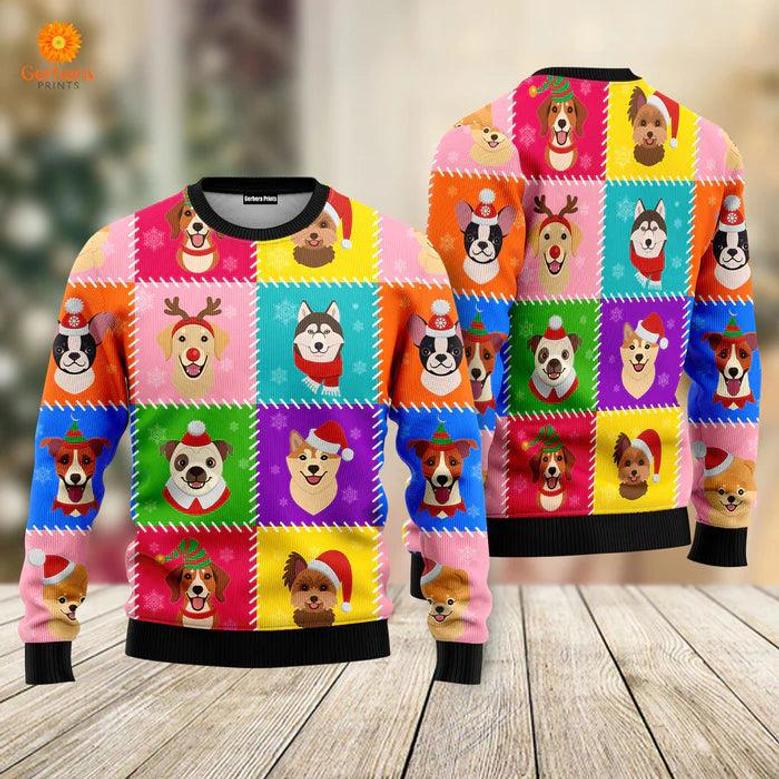 Funny Dog Face Christmas Ugly Christmas Sweater For Men & Women