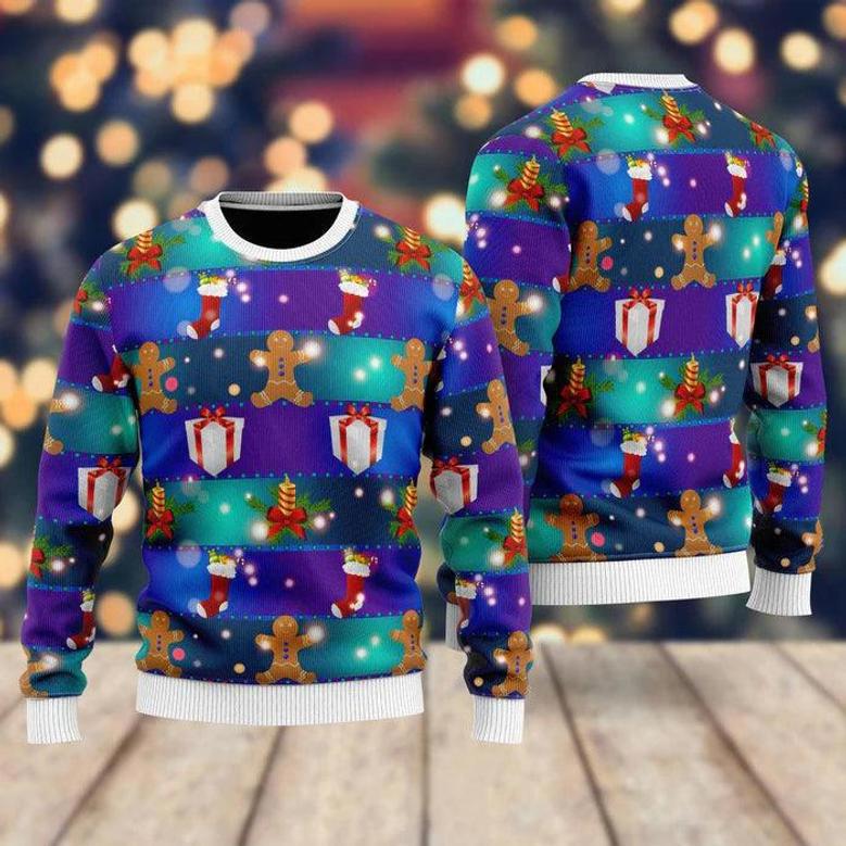 Gingerbread Man New Year Ugly Christmas Sweater For Men & Women