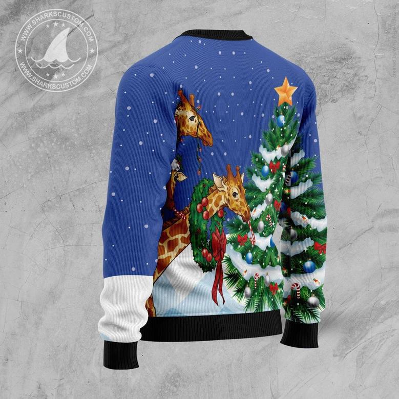 Giraffe Family Xmas Ugly Christmas Sweater