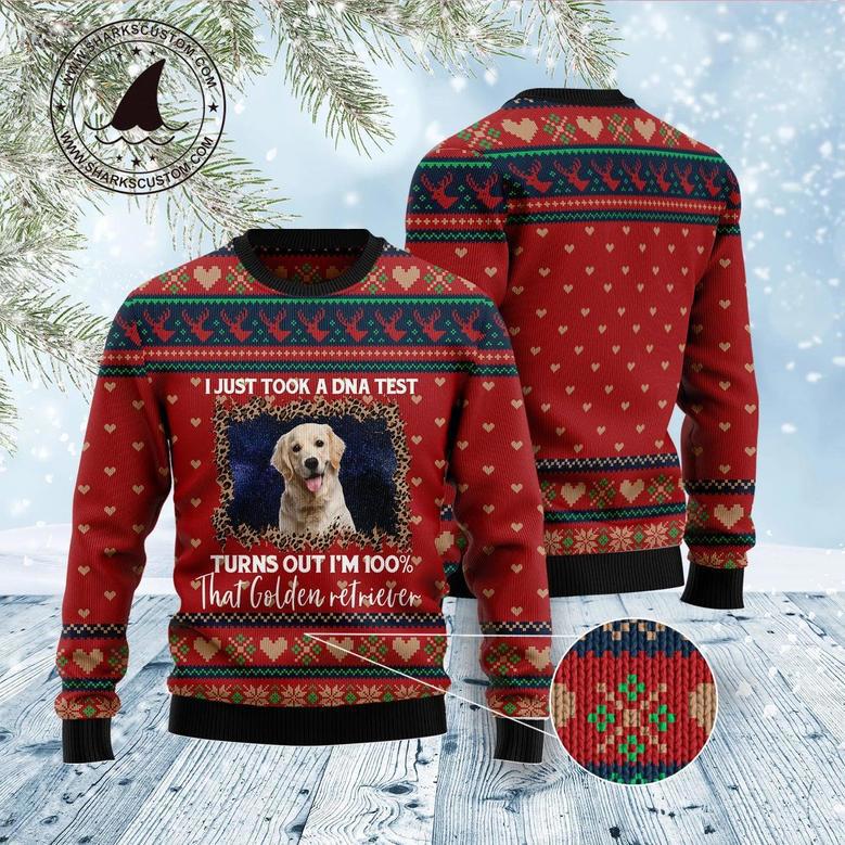 Golden Retriever DNA Ugly Christmas Sweater