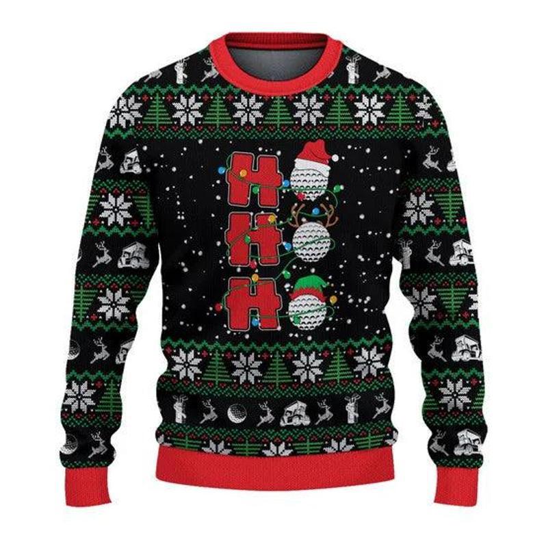 Golfer Ho Ho Ho Golf Christmas Gift Ugly Sweater For Men Women Holiday Sweate