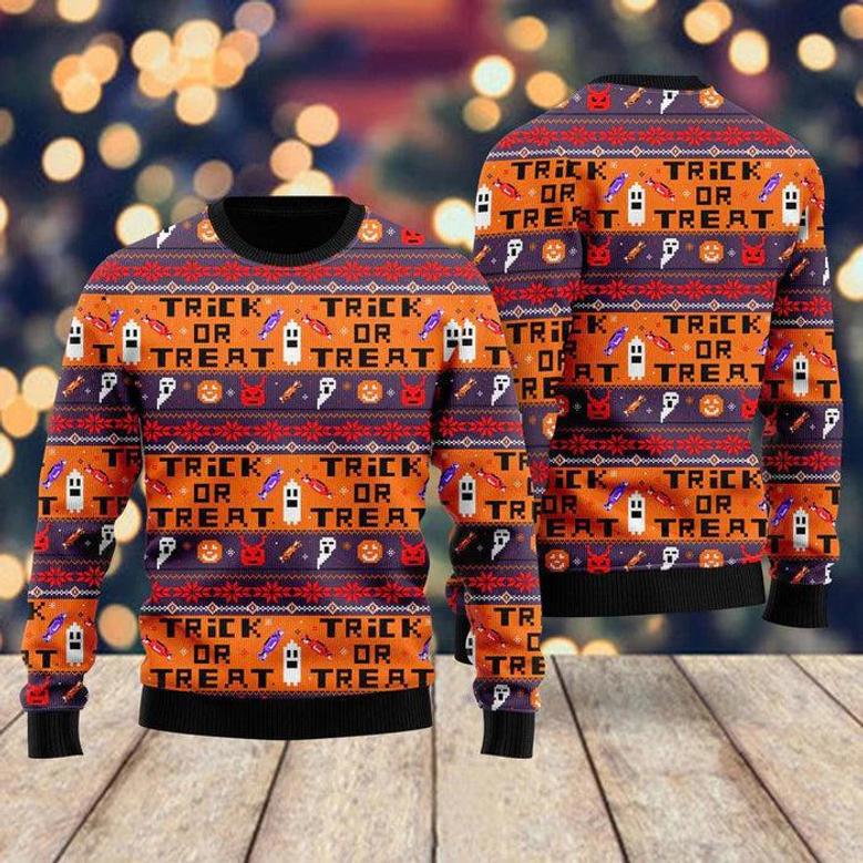 Halloween Trick Or Treat Ugly Christmas Sweater For Men & Women