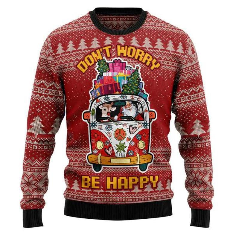 Hippie Car Ugly Christmas Sweater