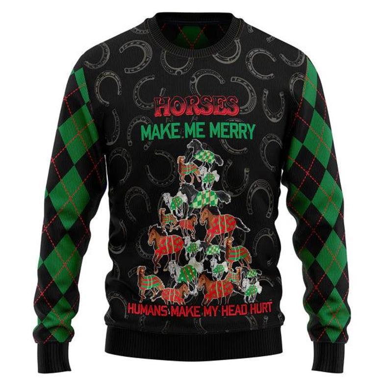 Horses Merry Christmas Ugly Christmas Sweater