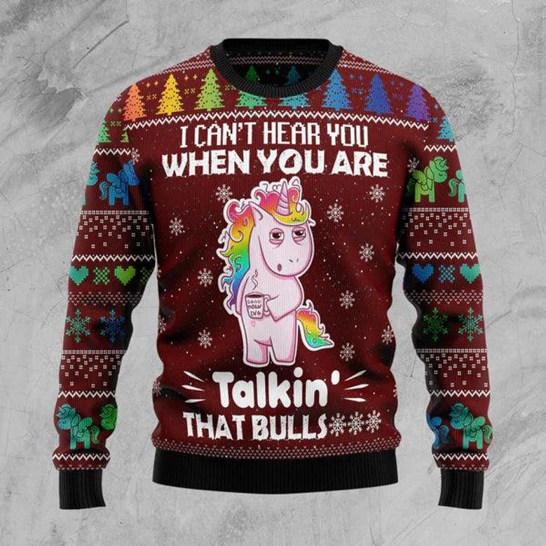 I Can‘t Hear You Unicorn Ugly Christmas Sweater