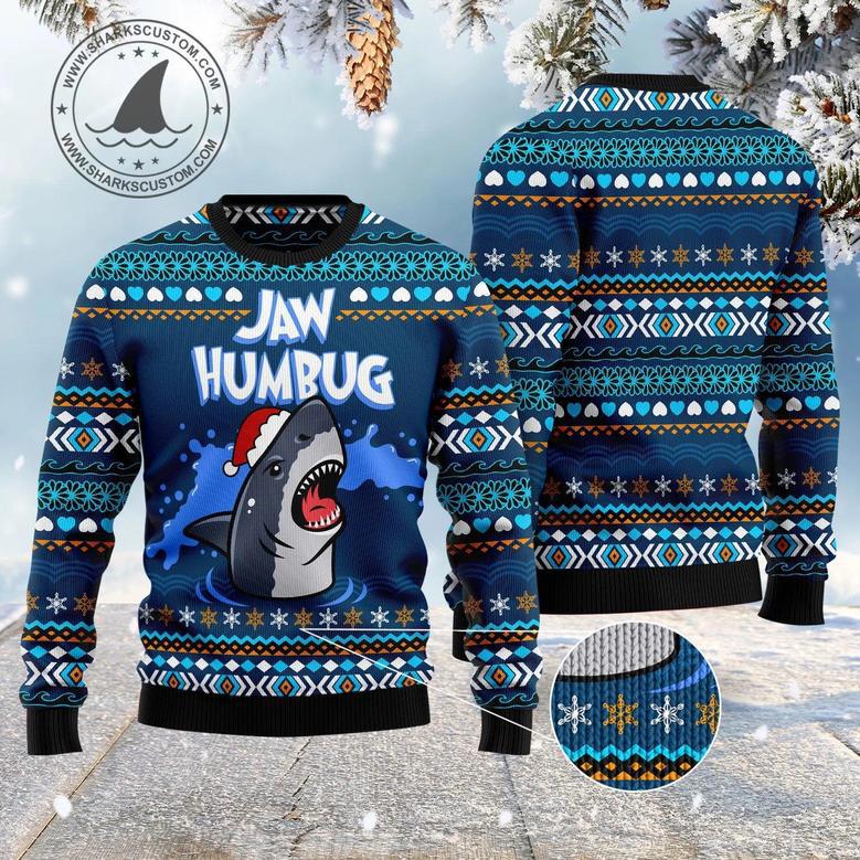 Jaw Humbug Ugly Christmas Sweater unisex womens & mens, couples matching, friends, funny family sweater gifts 1