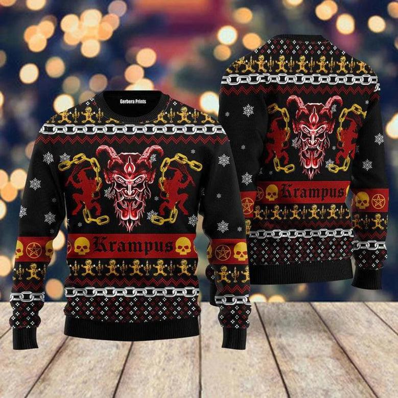 Krampus Horror Ugly Christmas Sweater For Men & Women