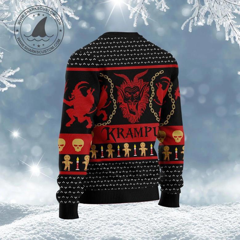 Krampus unisex womens & mens, couples matching, friends, funny family ugly christmas holiday sweater gifts 1