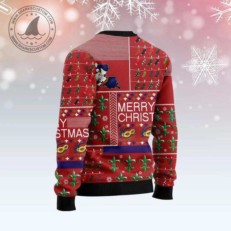 Louisiana Merry Christmas Ugly Christmas Sweater