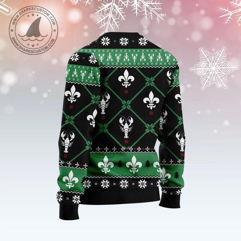 Louisiana USA Symbols Pattern Ugly Christmas Sweater