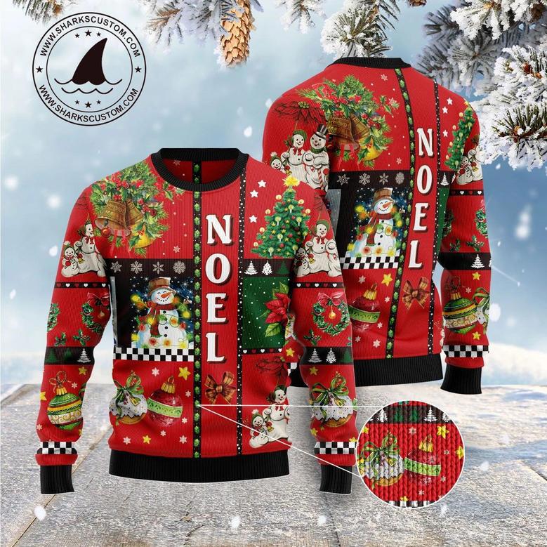 Lovely Snowman Noel unisex womens & mens, couples matching, friends, funny family ugly christmas holiday sweater gifts 1