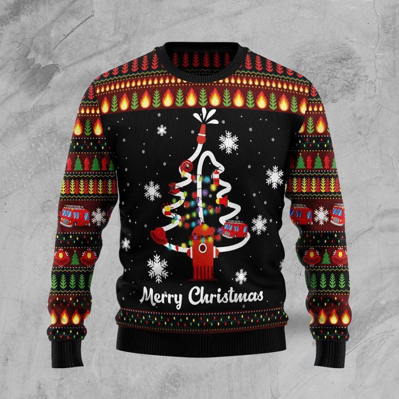 Merry Christmas Firefighter Ugly Christmas Sweater