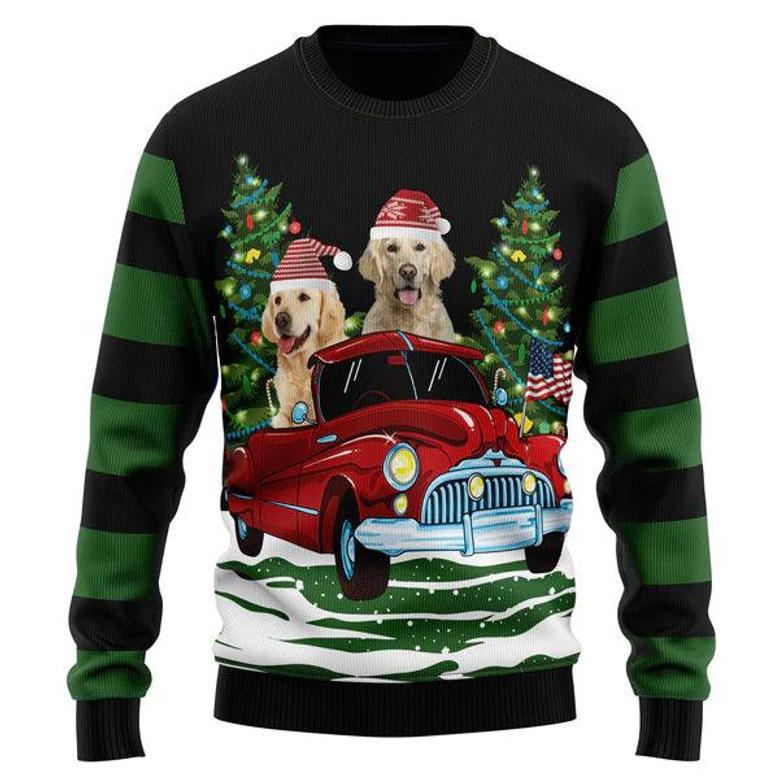 Merry Christmas Golden Retriever Ugly Christmas Sweater