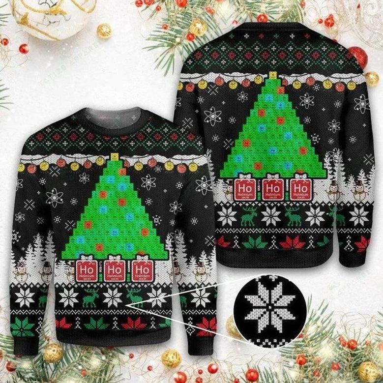 Merry christmas Ho Ho Ho Science Lovers Ugly Christmas Sweater For Men & Women Adult