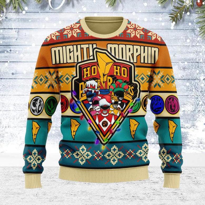 Merry Christmas HoHo Power Rangers MM Unisex Wool Sweater