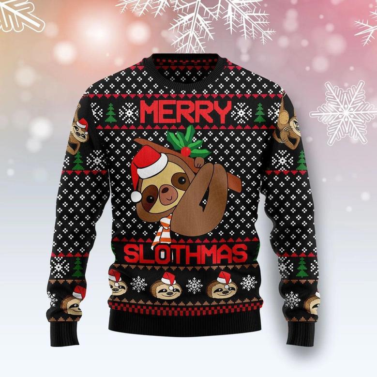 Merry Slothmas Ugly Christmas Sweater