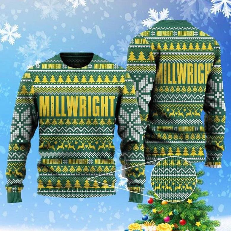 Millwright Happy Christmas Ugly Christmas Sweater For Men & Women