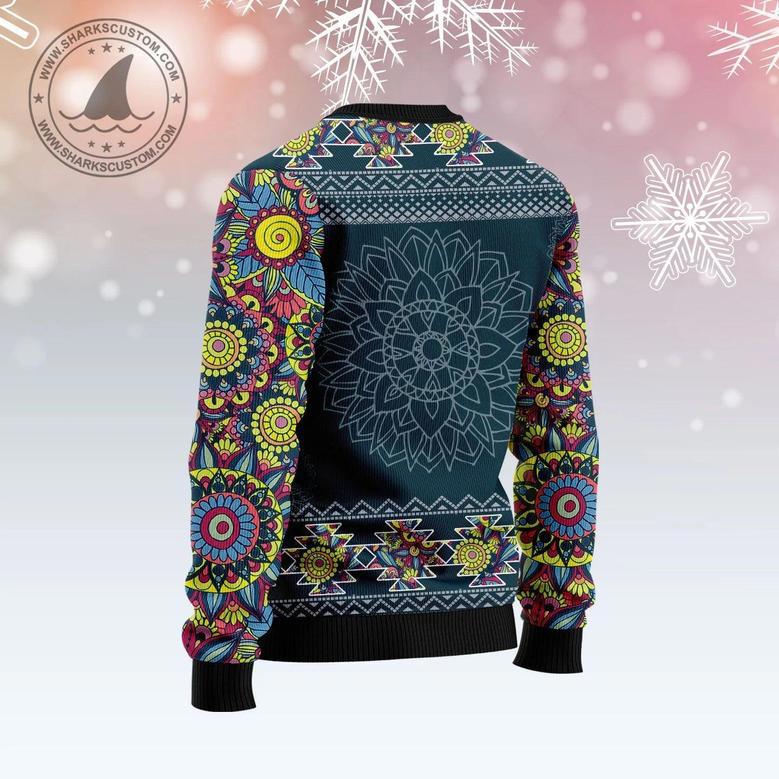 Minnesota Blue Mandala Ugly Christmas Sweater