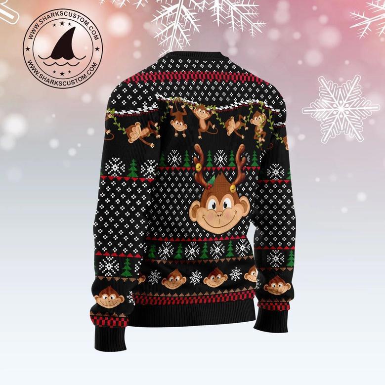 Monkey Christmas Pattern unisex womens & mens, couples matching, friends, funny family ugly christmas holiday sweater gifts