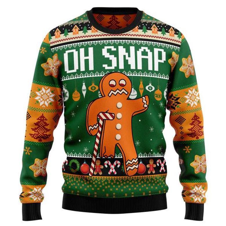 Oh Snap Gingerbread Ugly Christmas Sweater