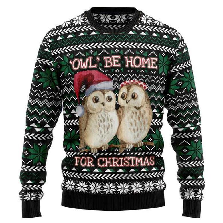 Owl Be Home Ugly Christmas Sweater