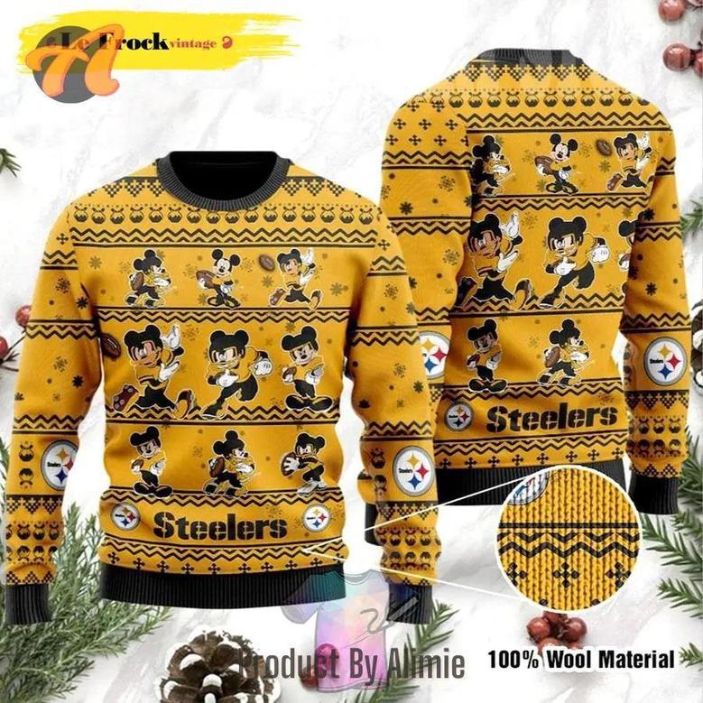 Pittsburgh Steelers Mickey Mouse Pittsburgh Steelers Ugly Christmas Sweate