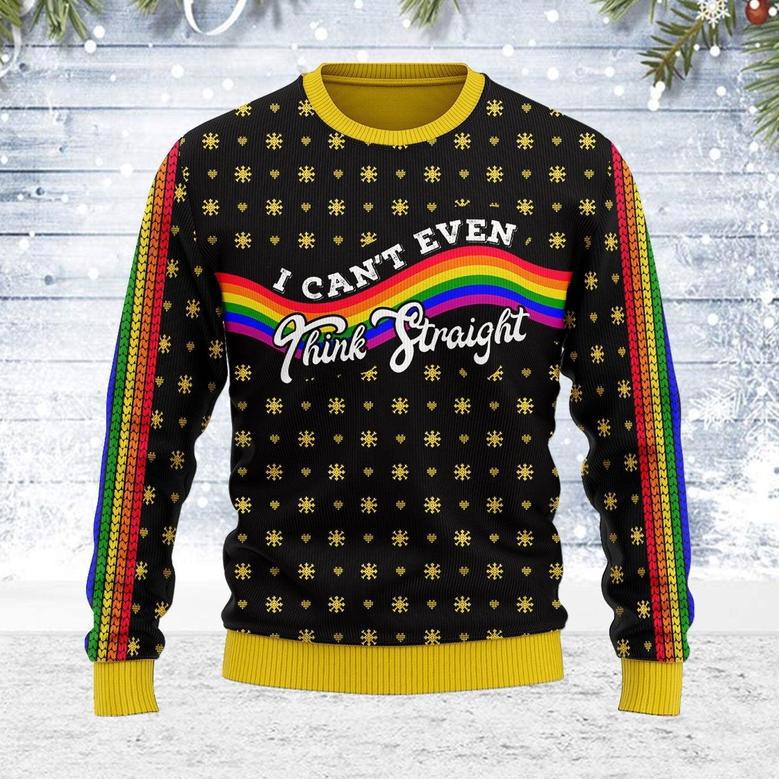 Rainbow LGBT Flag Ugly Christmas Sweater