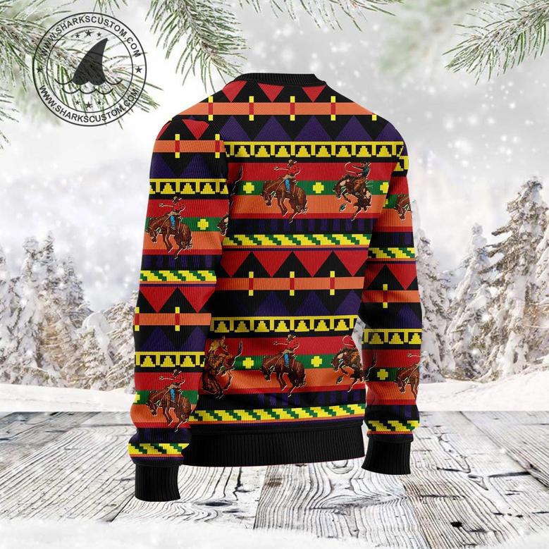 Rodeo Native Pattern Ugly Christmas Sweater