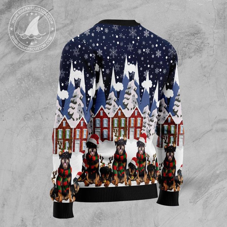 Rottweiler Family Ugly Christmas Sweater