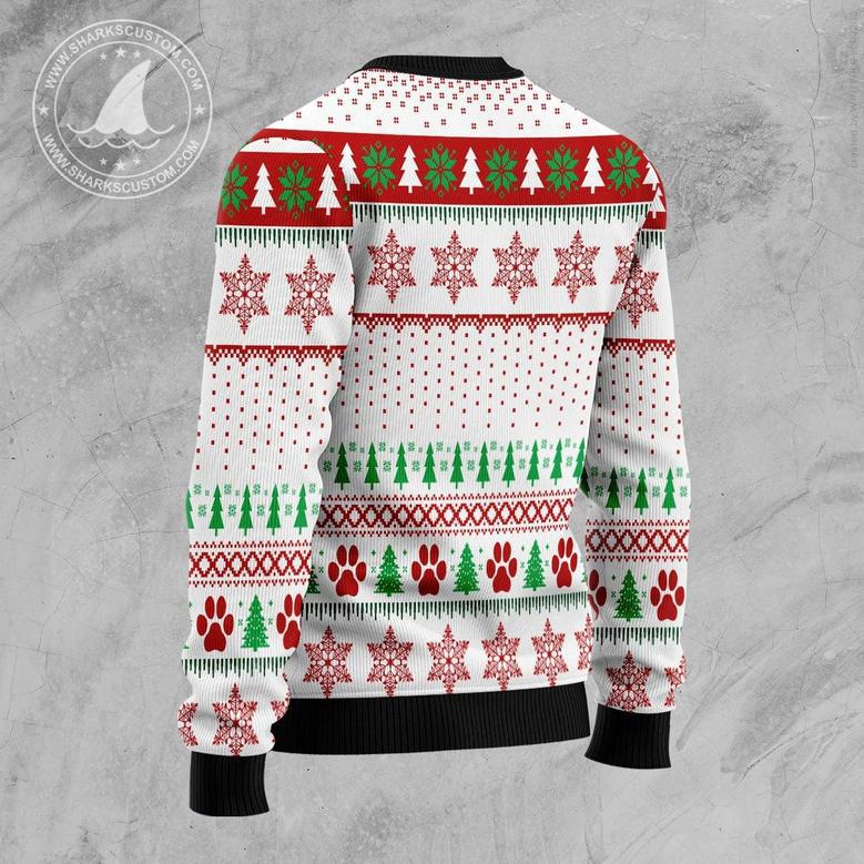 Samoyed Red Truck Ugly Christmas Sweater