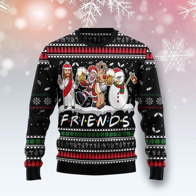 Santa Claus Friends Ugly Christmas Sweater