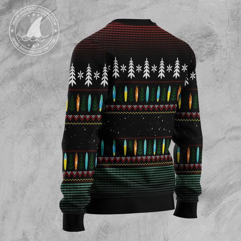 Santa Claus Surfing Ugly Christmas Sweater