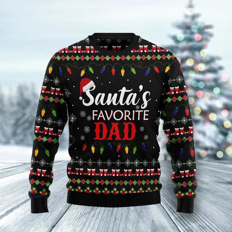 Santa's Favorite Dad Ugly Christmas Sweater