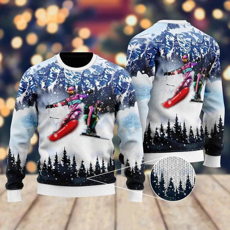 Snowboarding Ugly Christmas Sweater For Men & Women Adult