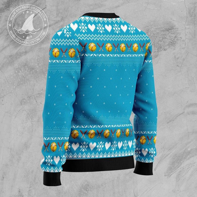 Soft Ball Season Ugly Christmas Sweater