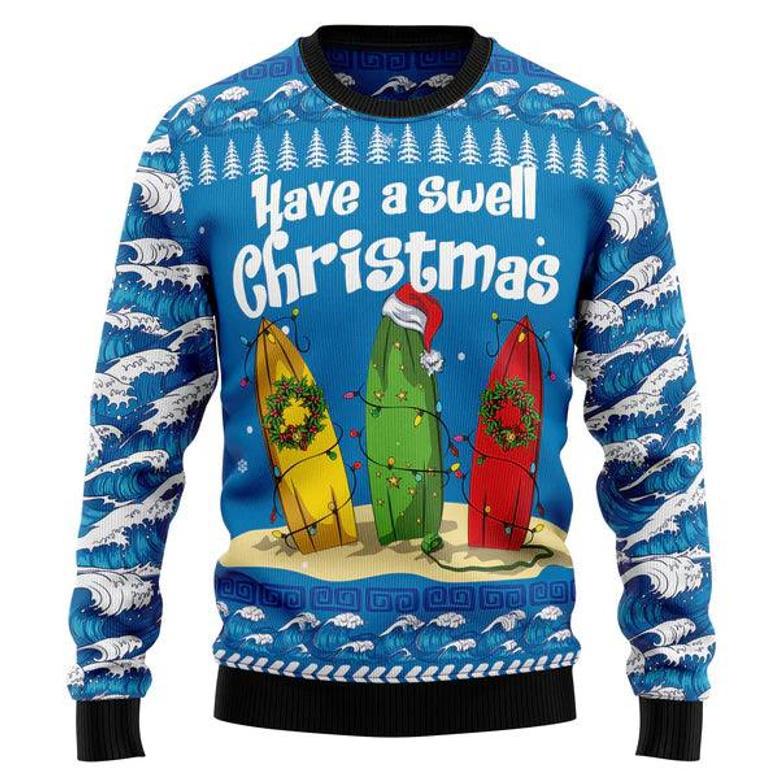 Surfer Swell Christmas Ugly Christmas Sweater