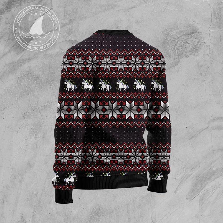 Unicorn Believe In The Magic Ugly Christmas Sweater