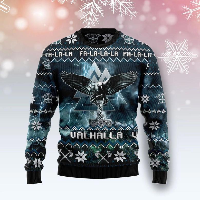 Viking Symbol unisex womens & mens, couples matching, friends, funny family ugly christmas holiday sweater gifts