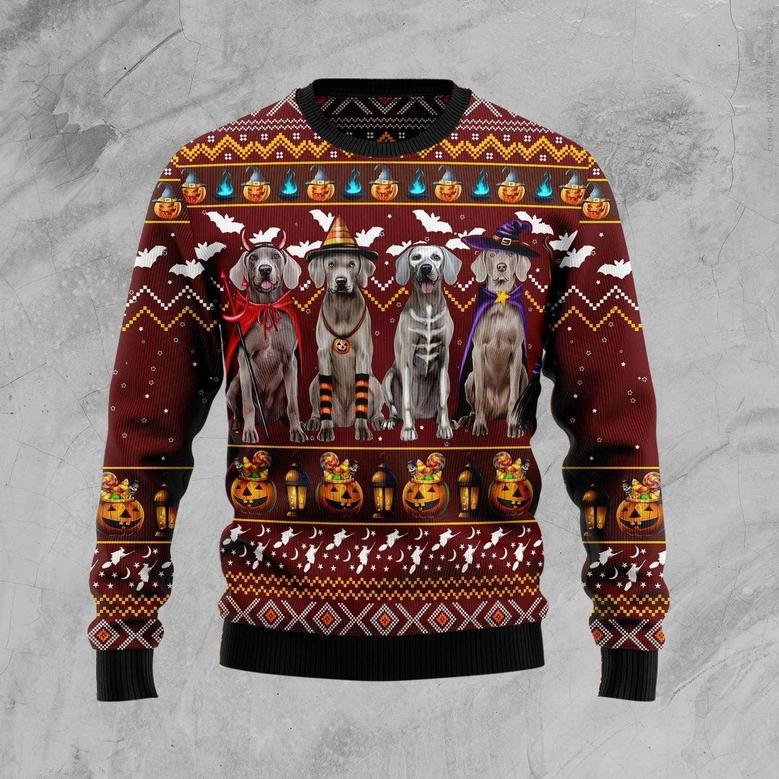 Weimaraner Halloween Ugly Halloween Sweater