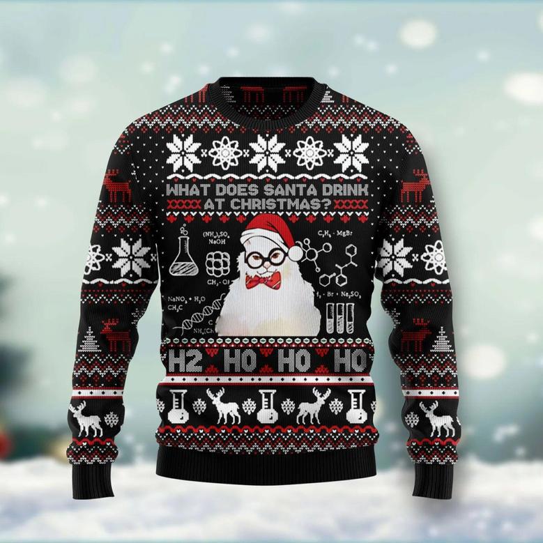 What Does Santa Drink At Christmas Ugly Christmas Sweater