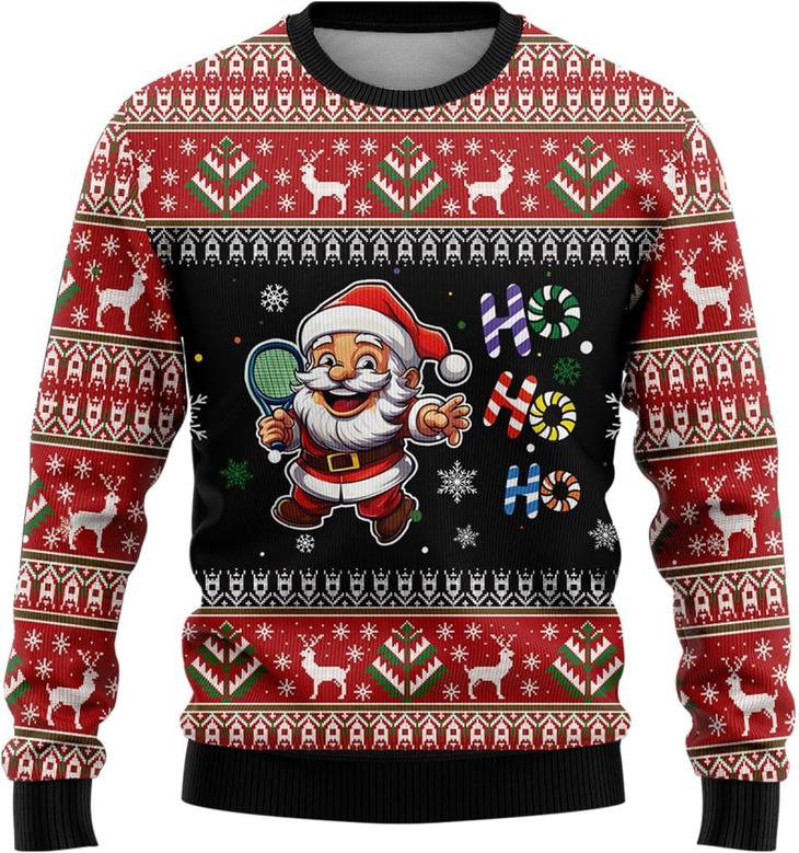 Ugly Christmas Sweaters for Women Men, Santa Sport Mens Sweatshirt Winter Holiday Crew Neck Shirt 5