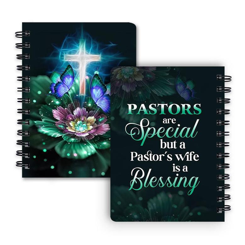 Pastors Are But A Pastor's Wife Is A Blessing Flower Spiral Journal, Spiritual Gift Faith For Christians